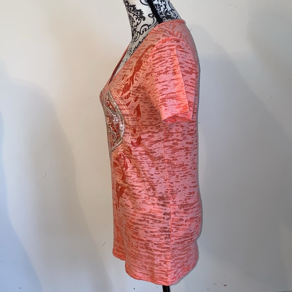 Harley-Davidson Motorcycles Women’s V-Neck Embellished Tee Shirt Size Medium - Picture 6 of 11